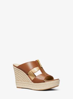 michael kors bradley manuel|Bradley Leather Wedge Sandal .